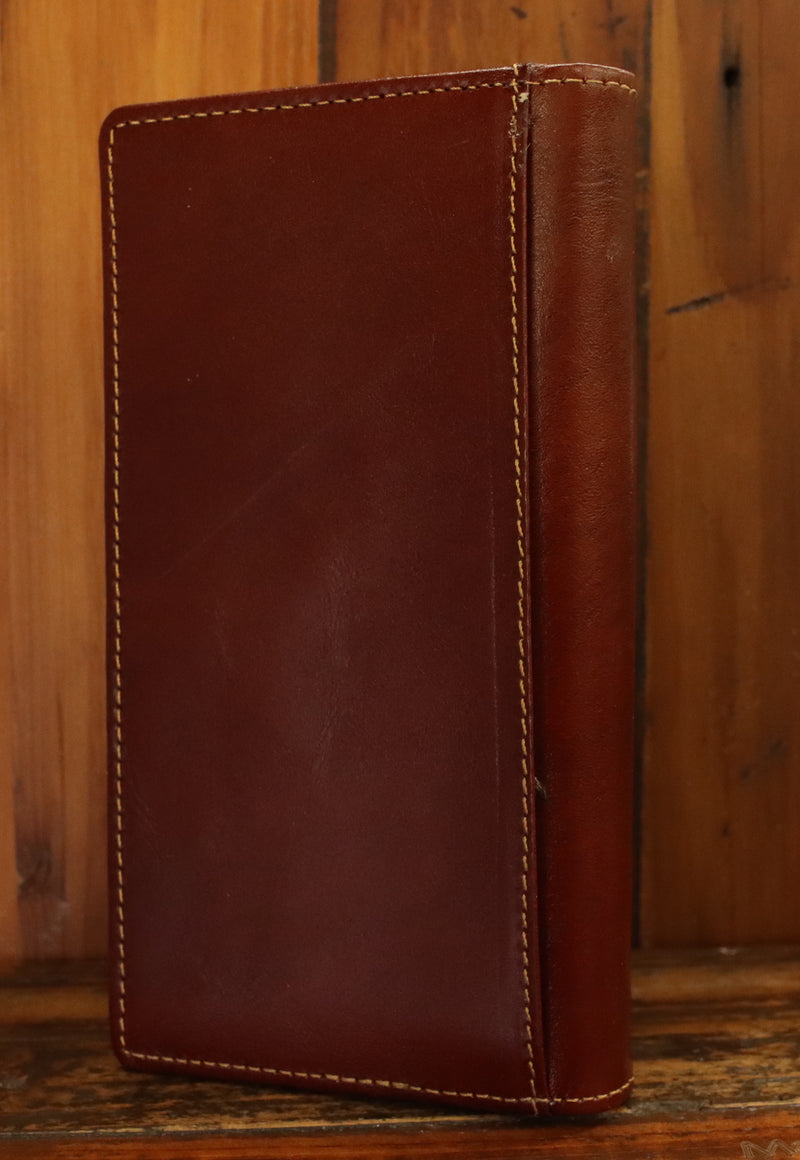 Top Notch Accessories 5028BR Brown Floral Hair on Bull Rider Concho Wallet