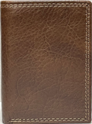 Top Notch Accessories 5100CF Coffee Smooth Tri-fold Wallet