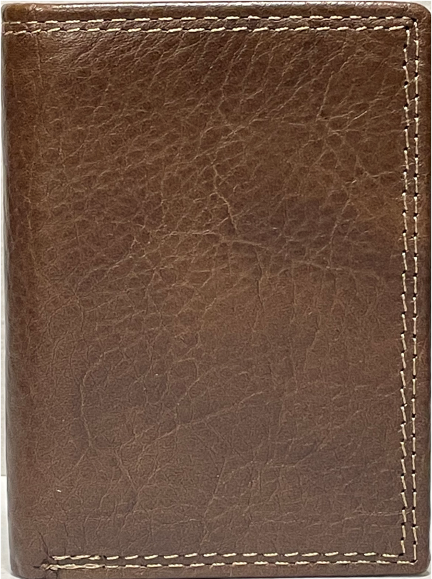Top Notch Accessories 5100CF Coffee Smooth Tri-fold Wallet