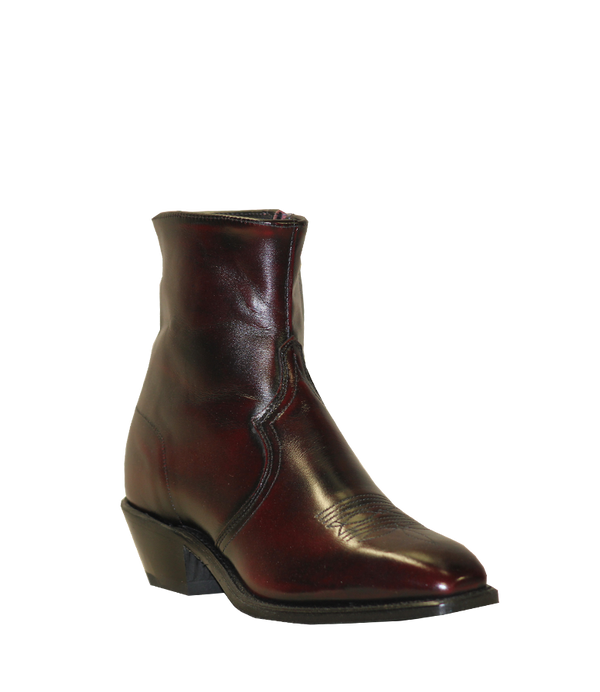 Men's Abilene 6463 Black Cherry 7" Short Side Zip Square Toe Boot *CLOSE OUT*
