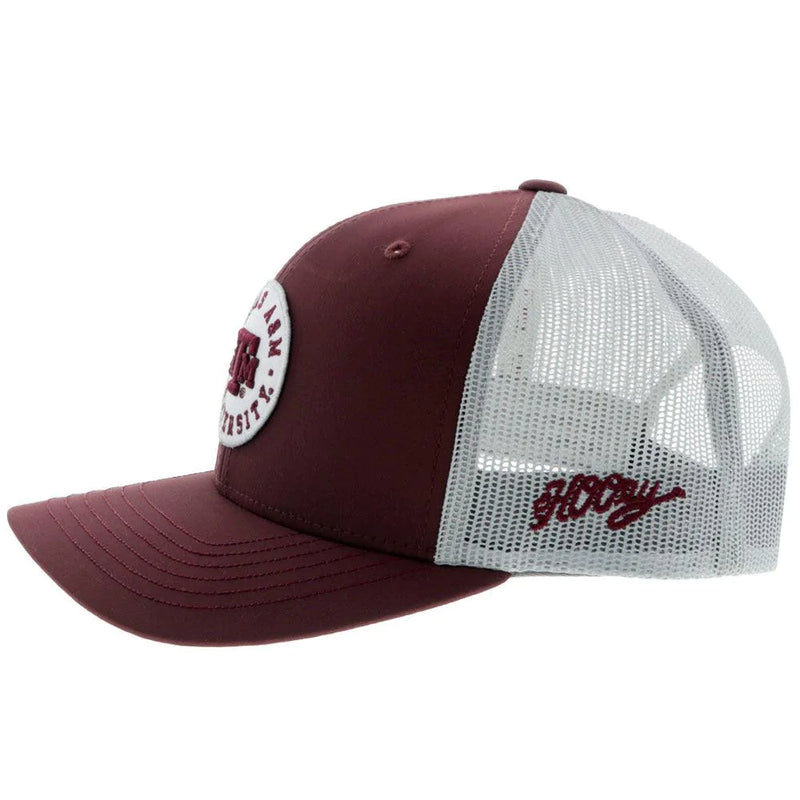 Hooey "7018T-MAGY" Texas A&M Maroon/Grey with White/Maroon Circle Patch Snap Back Cap (Online Only)