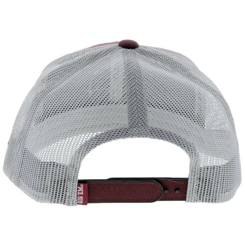 Hooey "7018T-MAGY" Texas A&M Maroon/Grey with White/Maroon Circle Patch Snap Back Cap (Online Only)