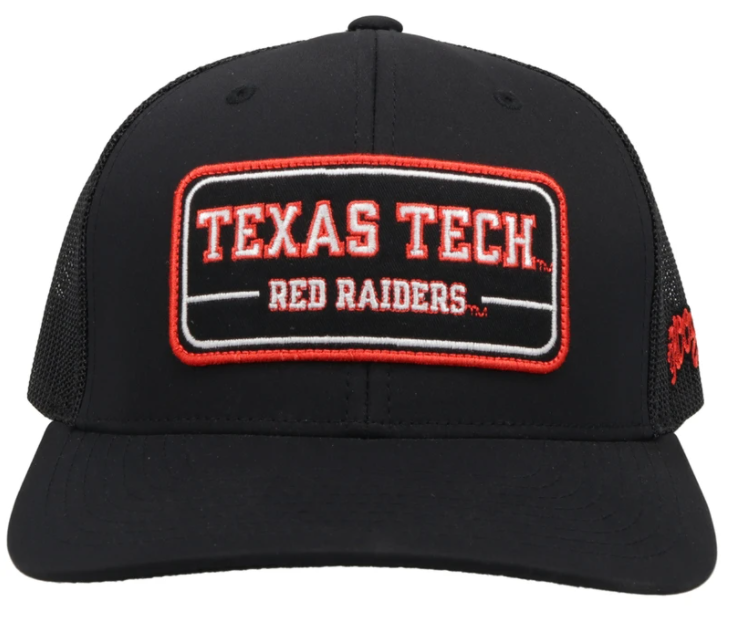 Hooey "7046T-BK" Texas Tech Red Raiders Patch Black Snap Back Cap (Online Only)