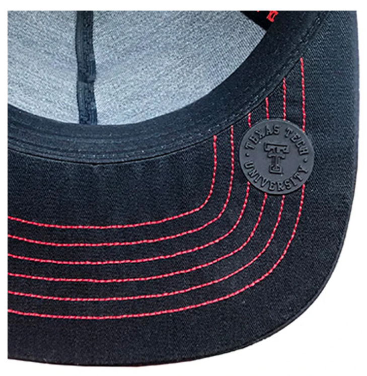Hooey "7046T-BK" Texas Tech Red Raiders Patch Black Snap Back Cap