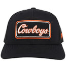 Hooey "7064T-BK" Oklahoma State Cowboys Black Patch Snap Back Cap
