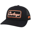 Hooey "7064T-BK" Oklahoma State Cowboys Black Patch Snap Back Cap
