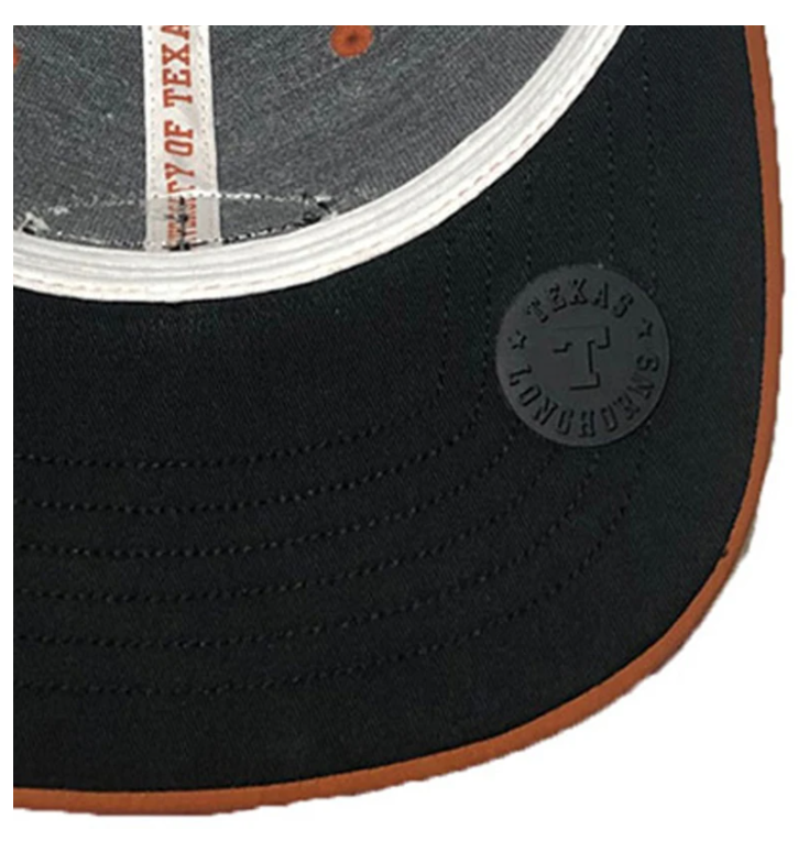 Hooey "7092T-BK" University of Texas Hook 'Em Horns Patch Black Snap Back Cap