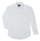 Men's Wrangler White Long Sleeve Solid Broadcloth Western Snap Shirt