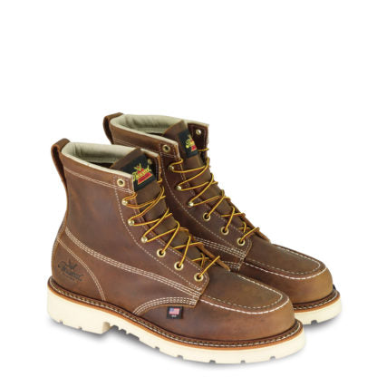 Men's Thorogood 804-4375 American Heritage – 6″ Trail Crazyhorse Safety Toe – Moc Toe Maxwear 90™