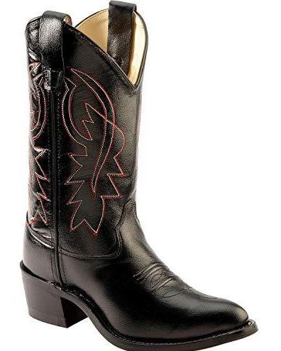Children's Old West 8110 Black Narrow J Toe