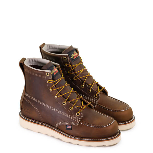 Men's Thorogood 814-4203 American Heritage – 6″ Trail Crazy Horse Moc Toe – Maxwear Wedge
