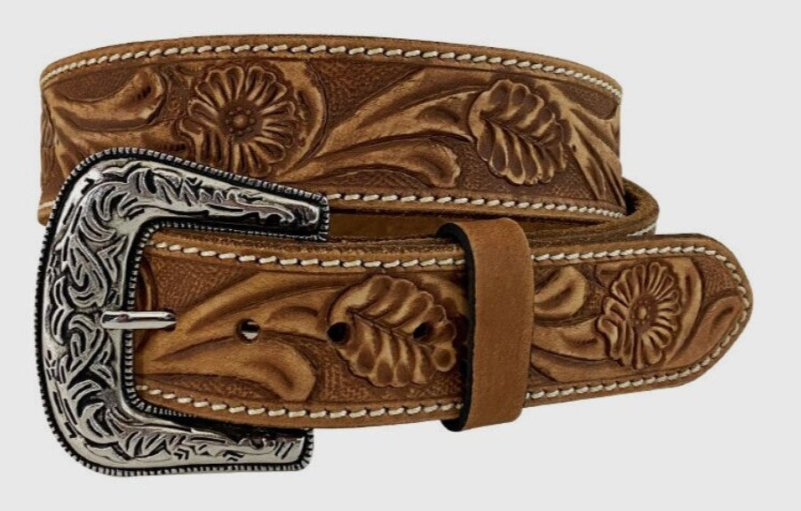 G Bar D 9543500 Brown 1 1/2" Floral Design Belt (Discontinued)