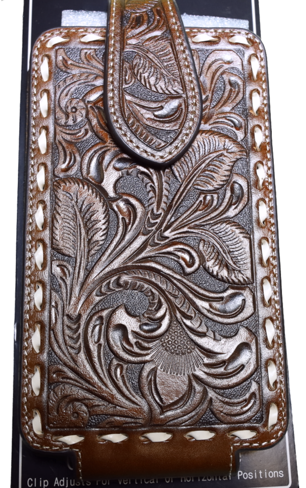 Ariat A0601902 Brown Floral Embossed Cell Phone Case