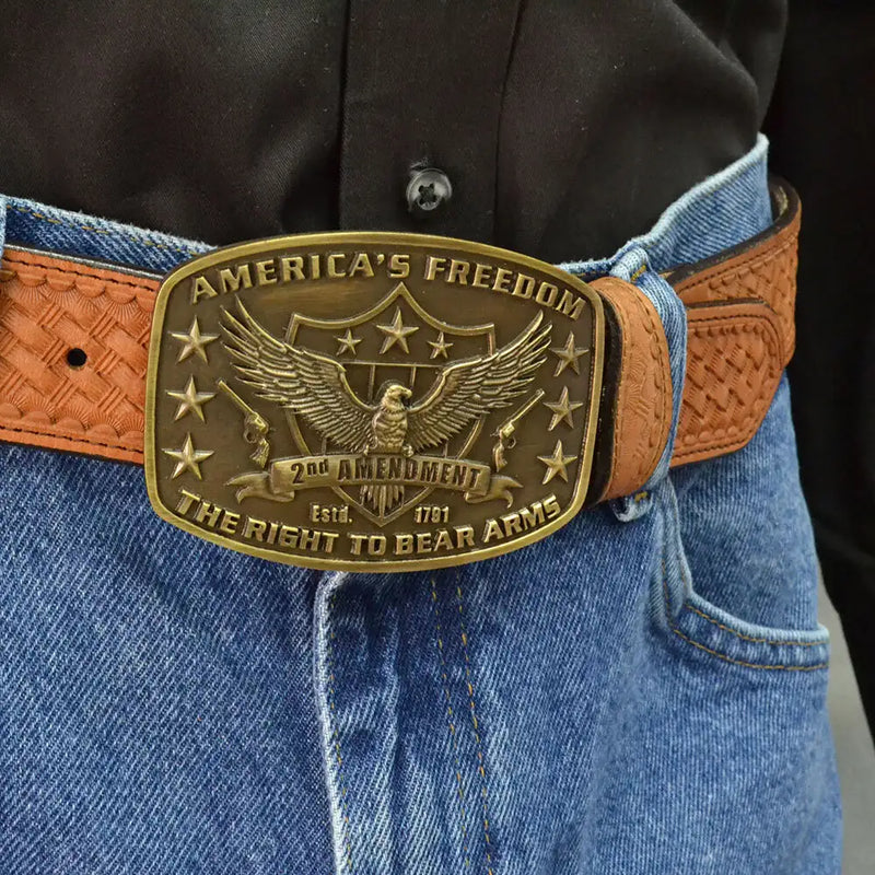 Montana Silversmiths 2nd Amendment Heritage Attitude Buckle