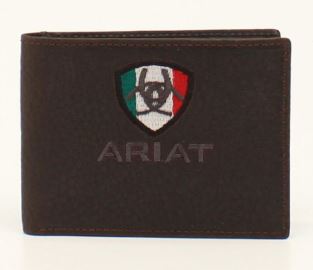 Ariat A35493282 Mexican Flag Bifold Wallet In Brown