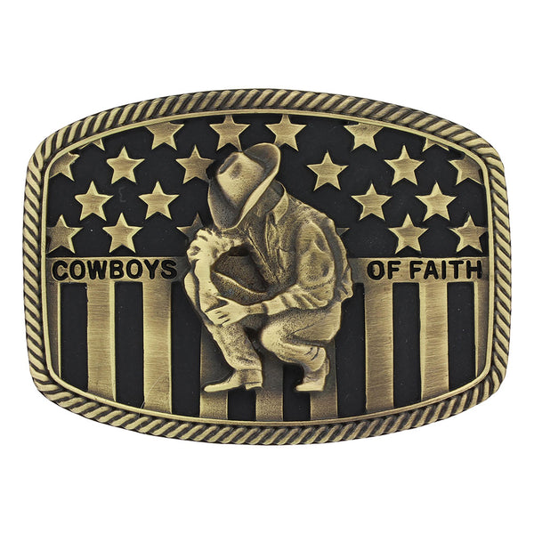 Montana Silversmiths A706C Cowboys of Faith® Heritage Flag Attitude Buckle
