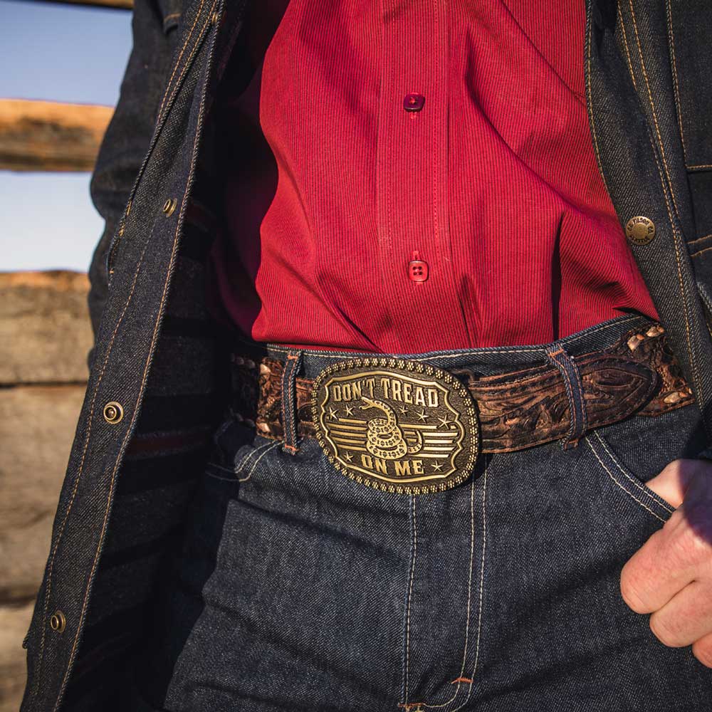 Montana Silversmiths Gadsden Snake Heritage Attitude Buckle