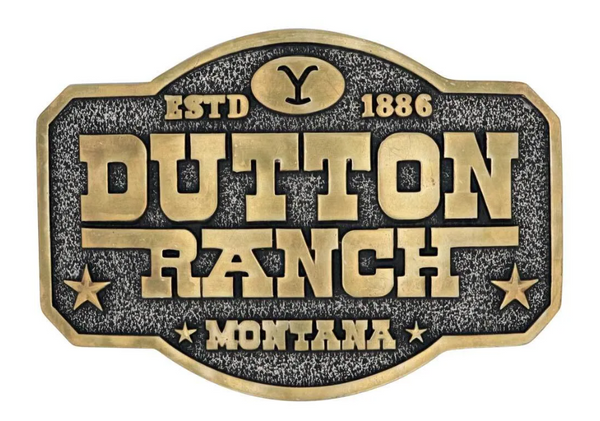 Montana Silversmiths A910YEL The Dutton Ranch Attitude Belt Buckle
