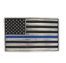 Montana Silversmiths Stand behind the Blue Line Flag Attitude Buckle (Discontinued)