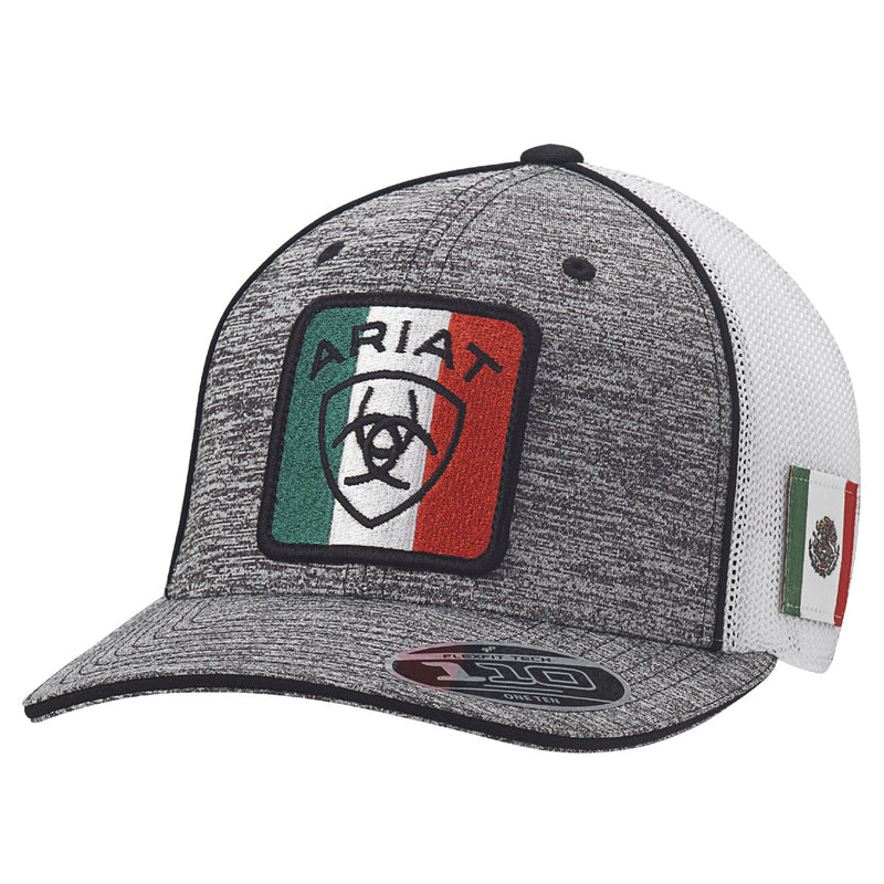 Ariat A300015106 Ariat Grey Cap with Mexico Flag Logo