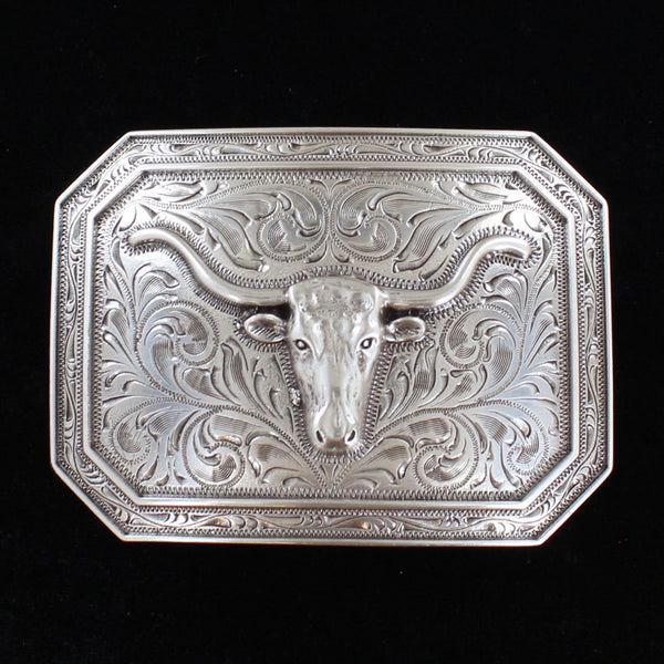 Ariat A37008 Rectangle Longhorn Belt Buckle