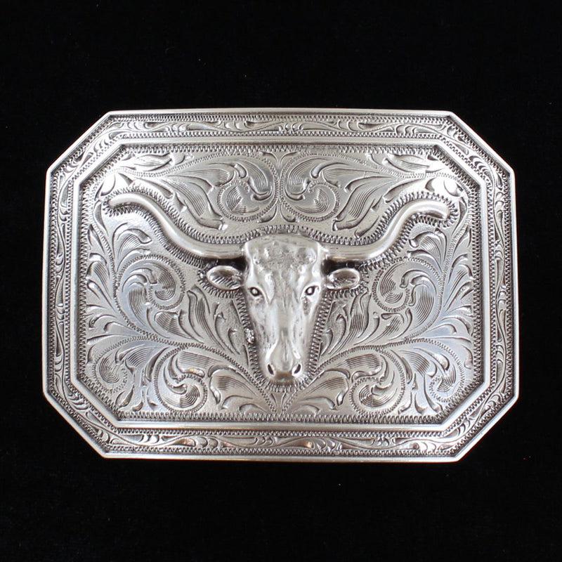 Ariat A37008 Rectangle Longhorn Belt Buckle