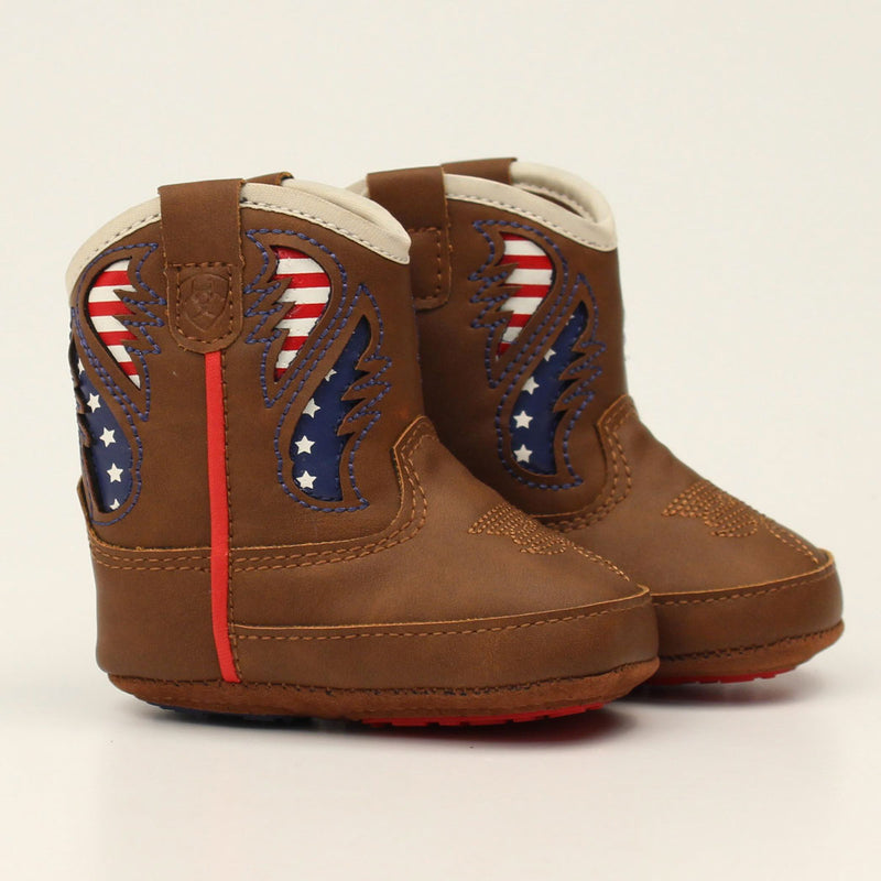 Infant Ariat A442002802 LIL'STOMPERS George USA Flag Vented Top Boot DISCONTINUED