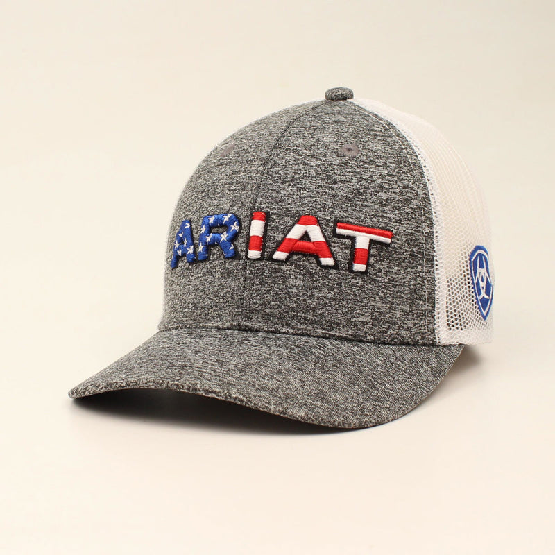 Ariat A300009406 Men's Gray SB Embroidered USA Flag Cap