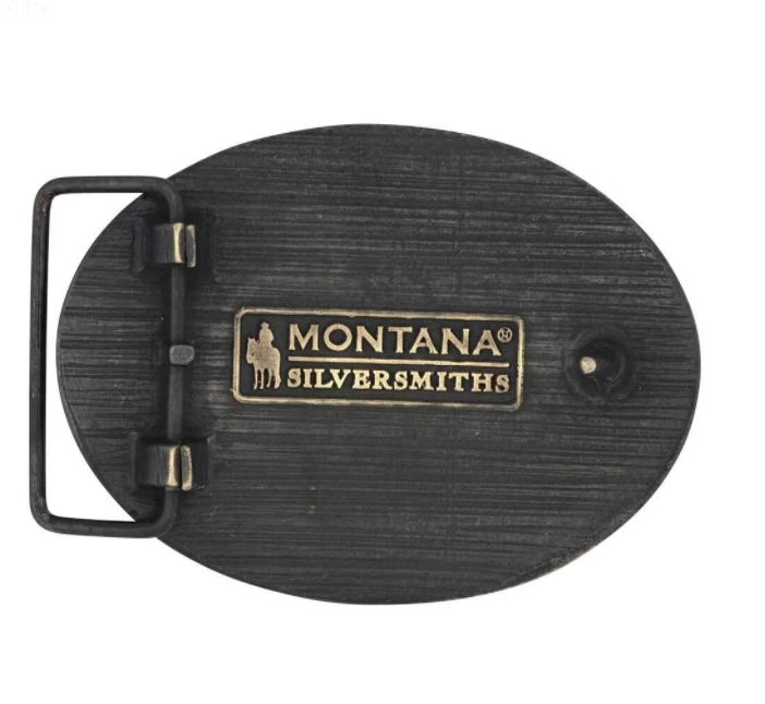 Montana Silversmiths A915 Filigree Initial Attitude Belt Buckle