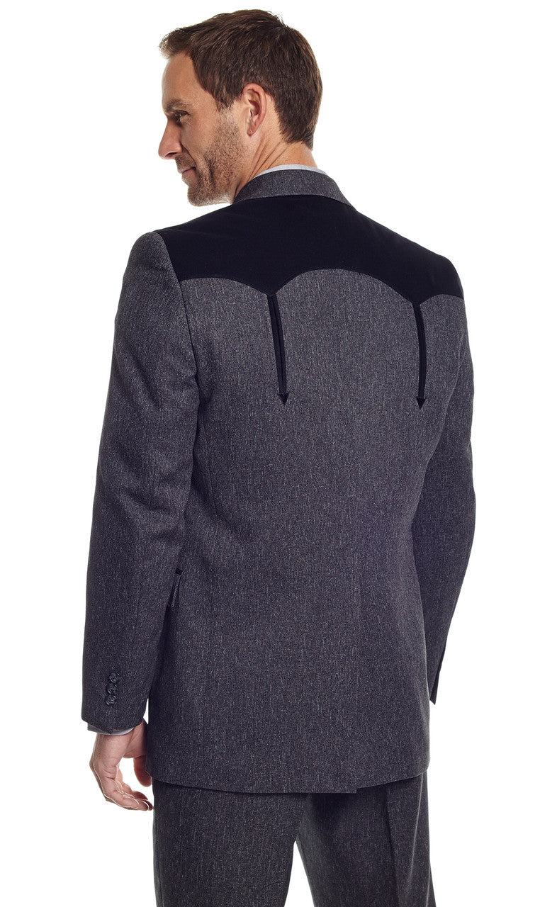 Men's Circle S CC2976-40 Heather Grey with Black Yokes Boise Sport Coat