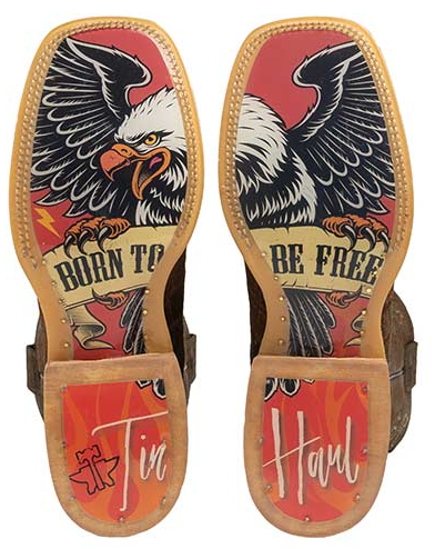 Men's Tin Haul 14-020-0077-0445 GR ROUGH PATCH / BALD EAGLE Sole 11" GREEN/BROWN Wide Square Toe (Call to check size availability)