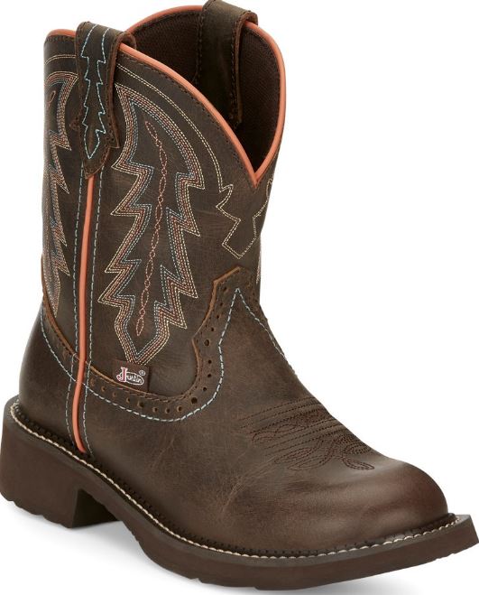 Women's Justin GY9538 Gypsy Lyla Brown Round Toe Boot *Closeout*