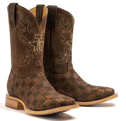 Men's Tin Haul 14-020-0077-0445 GR ROUGH PATCH / BALD EAGLE Sole 11" GREEN/BROWN Wide Square Toe (Call to check size availability)