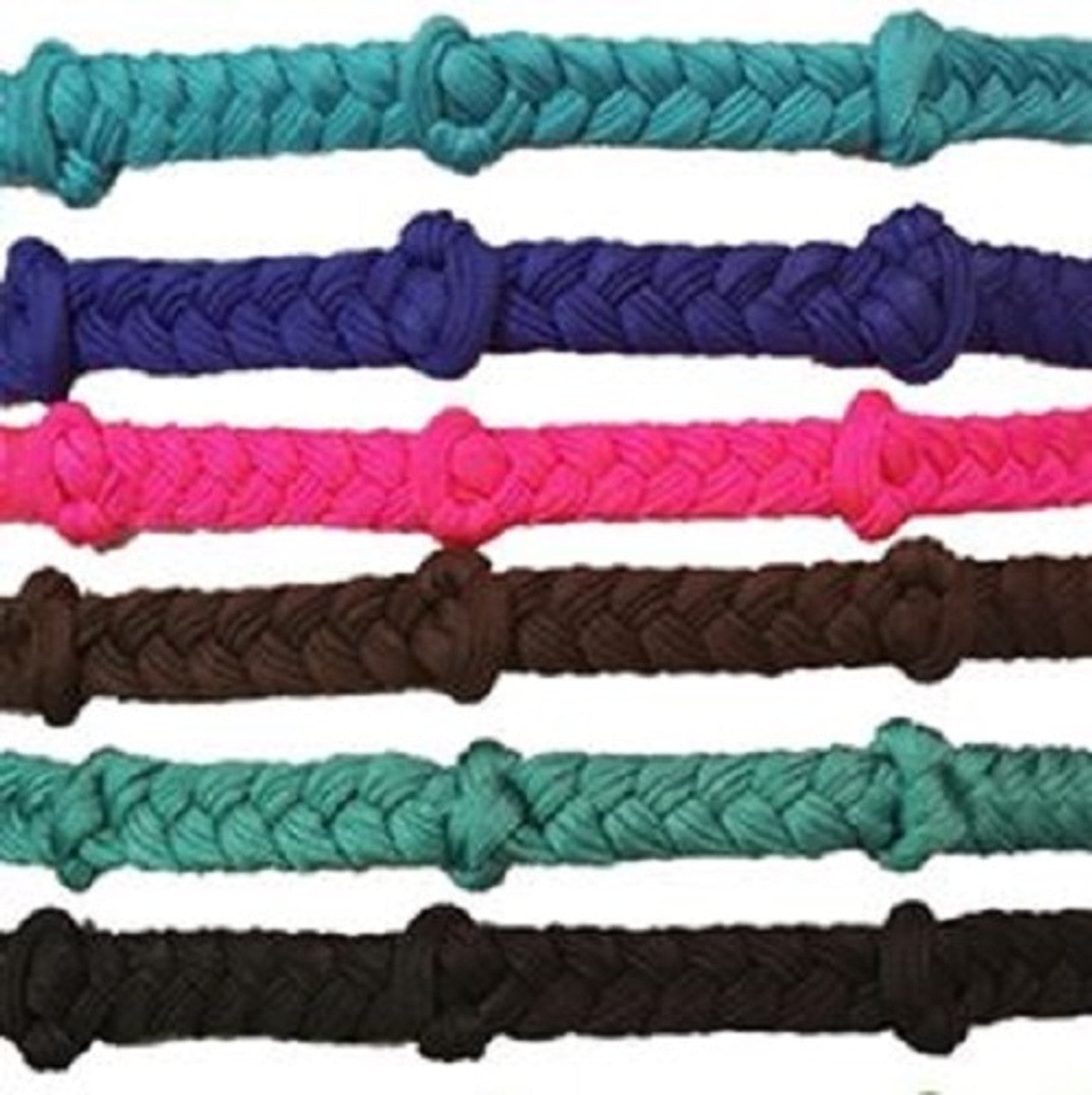 003 Martha Josey Braiding Nylon Barrel Rein with Knots