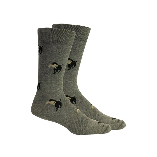 Brown Dog 99-17020 Church Grey Heather Sock (Single Pair) MADE IN USA