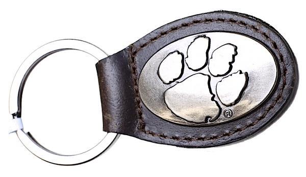 Zep-Pro KL6-BRW-CLEMSON Small (Crazy Horse) Oval Concho Key Chain
