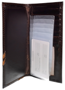 Zep-Pro Leather University of Arkansas Razorbacks Brown Debossed Tall Wallet inside view