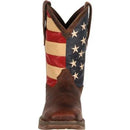 Durango Men's Rebel 12" Patriotic Pull-On Western American Flag Square Toe Boot CLOSEOUT