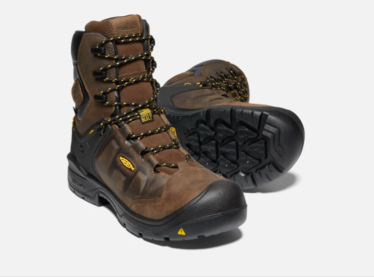 Keen 1024186 Men's Dover 8" Waterproof Boot Carbon-Fiber Toe Dark Earth/Black