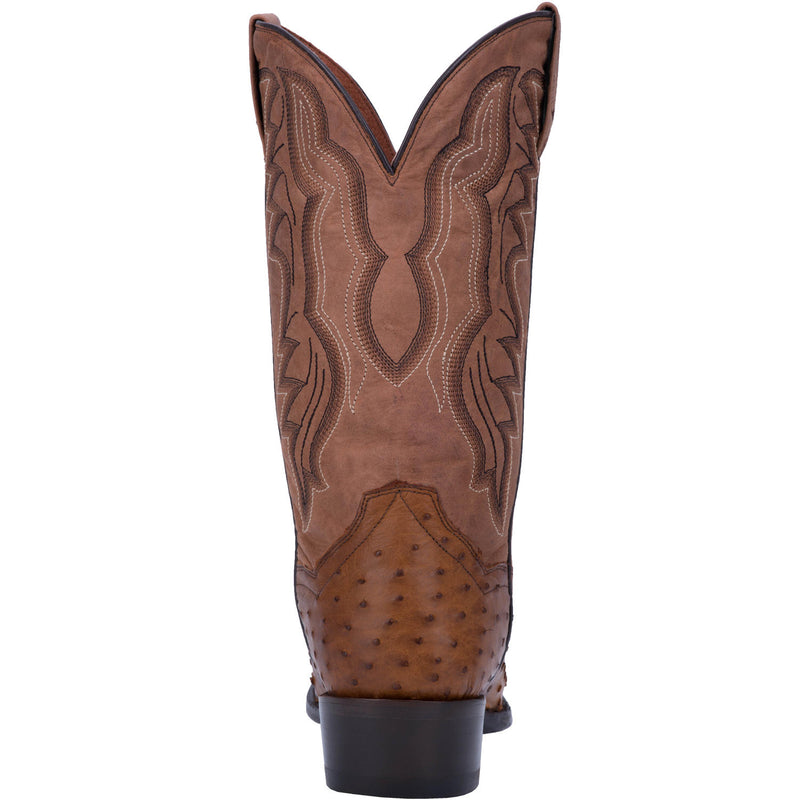 Dan Post DP2323 13" Saddle Tan Full Quill Ostrich Foot R Toe (SHOP IN-STORE TOO)