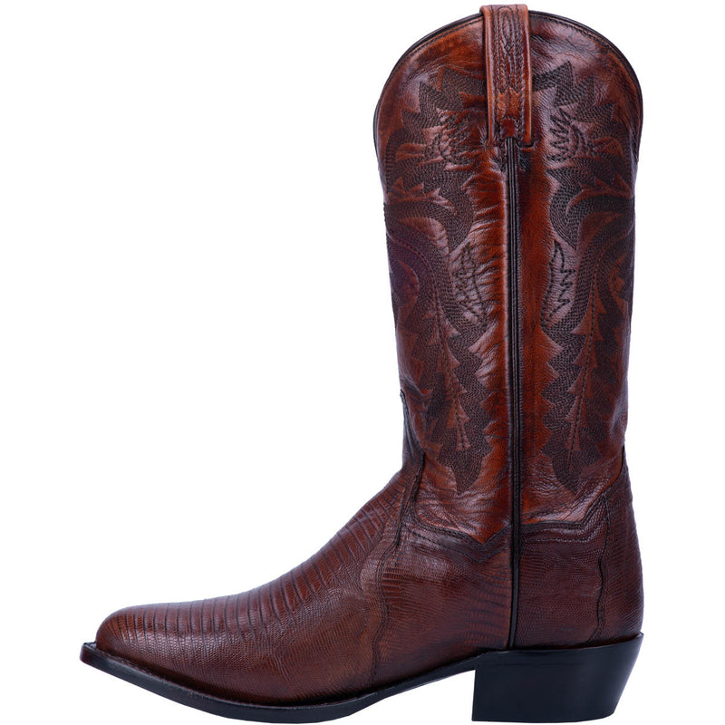 DAN POST DP3051R 13" WINSTON BROWN LIZARD R TOE BOOT