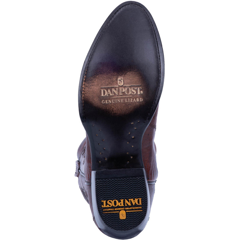 DAN POST DP3051R 13" WINSTON BROWN LIZARD R TOE BOOT