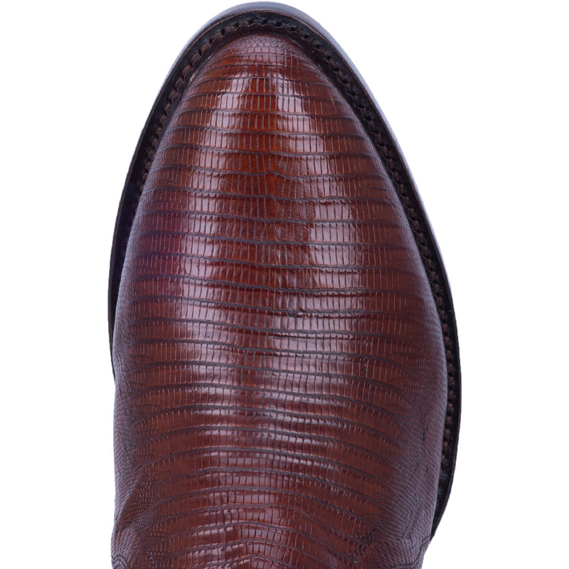 DAN POST DP3051R 13" WINSTON BROWN LIZARD R TOE BOOT