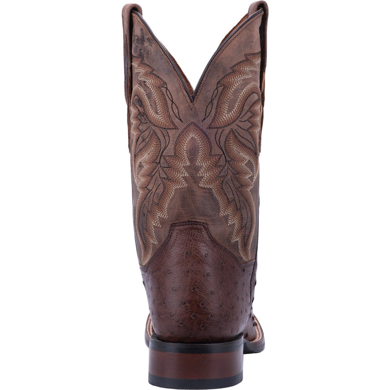 Dan Post DP3875 11" Alamosa Chocolate Full Quill Ostrich Wide Square Toe (SHOP IN-STORE TOO)