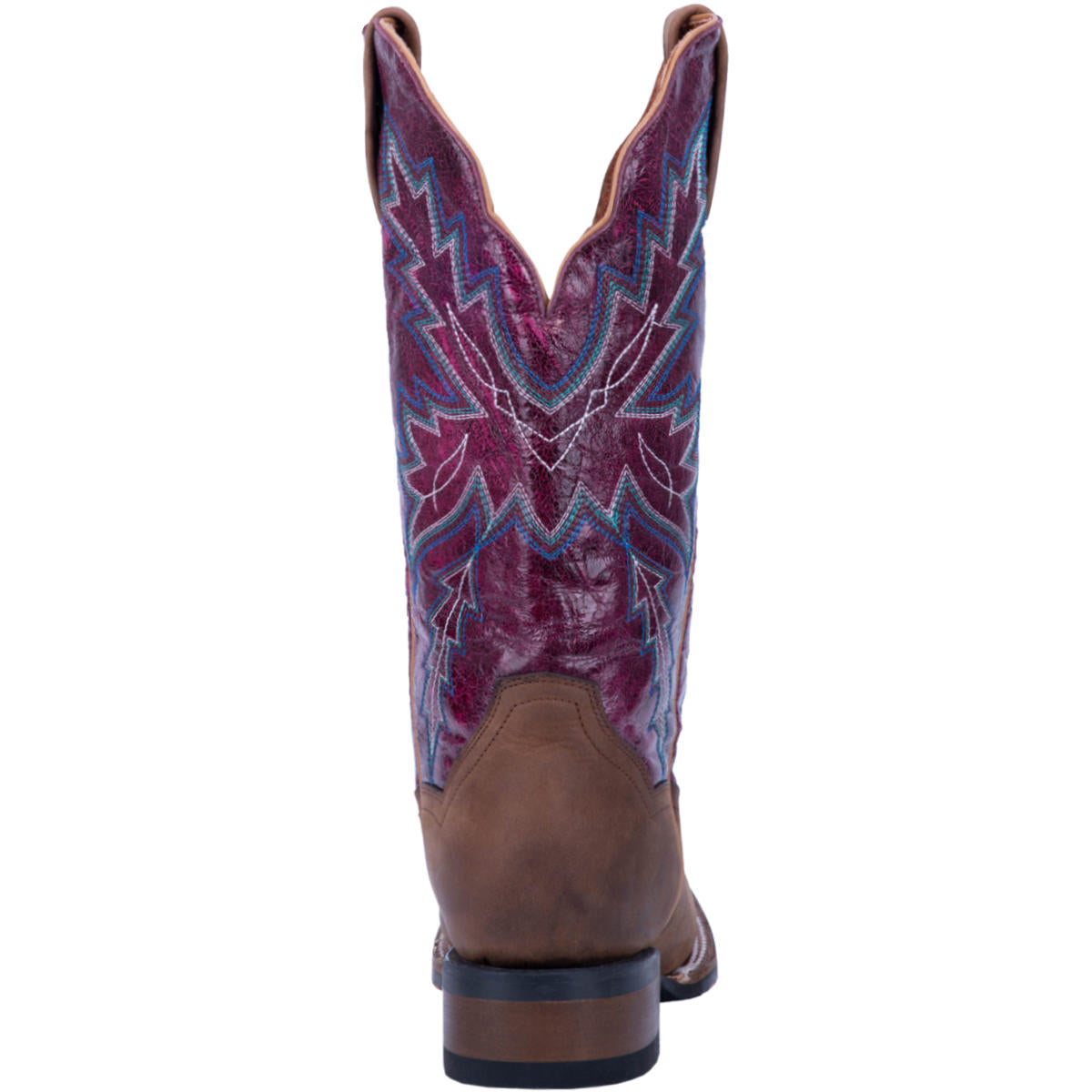 Women's Dan Post 12" Pasadena Brown Leather Wide Square Toe Boot *Closeout*