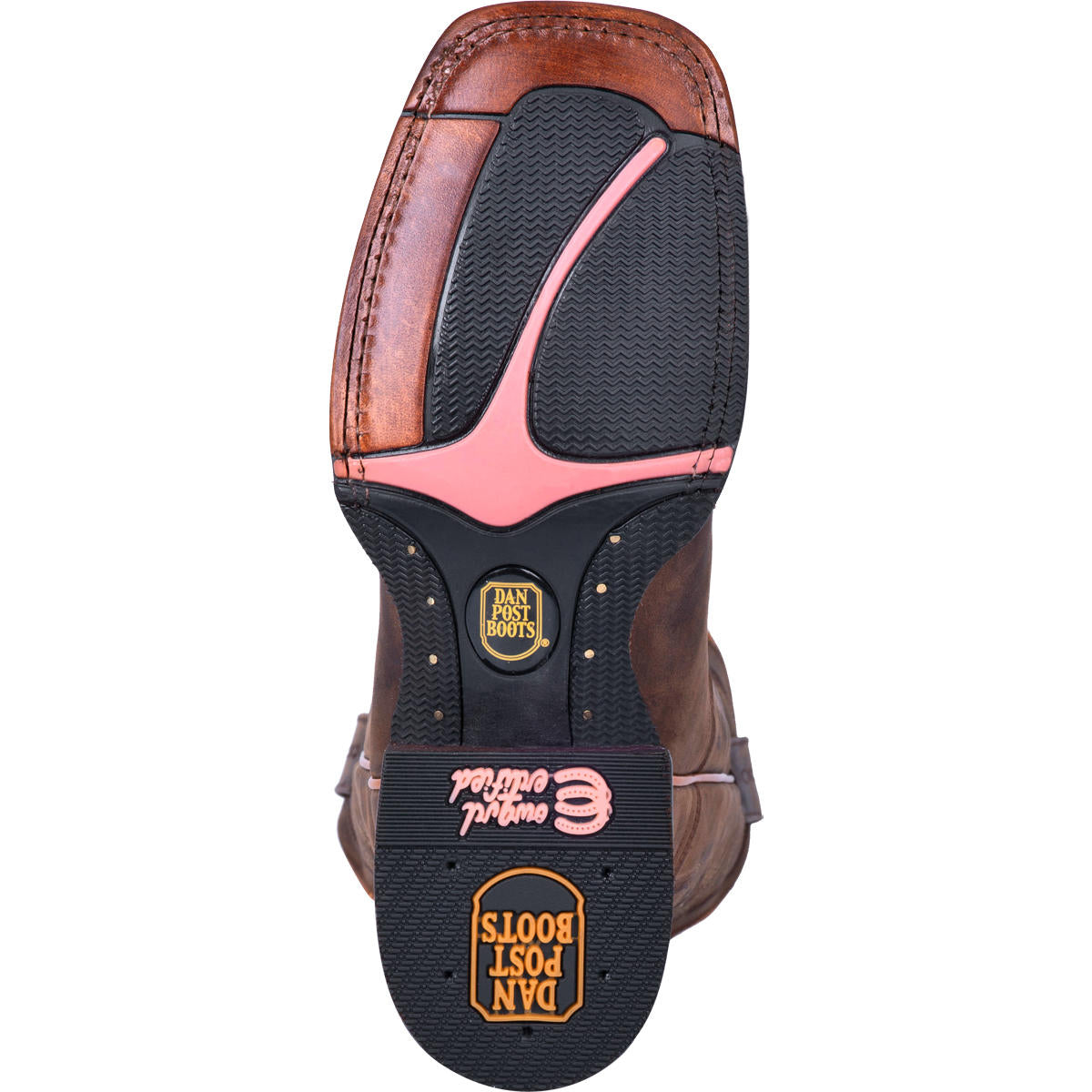 Women's Dan Post 12" Alexy Brown Leather Wide Square Toe Boot SALE BOOT