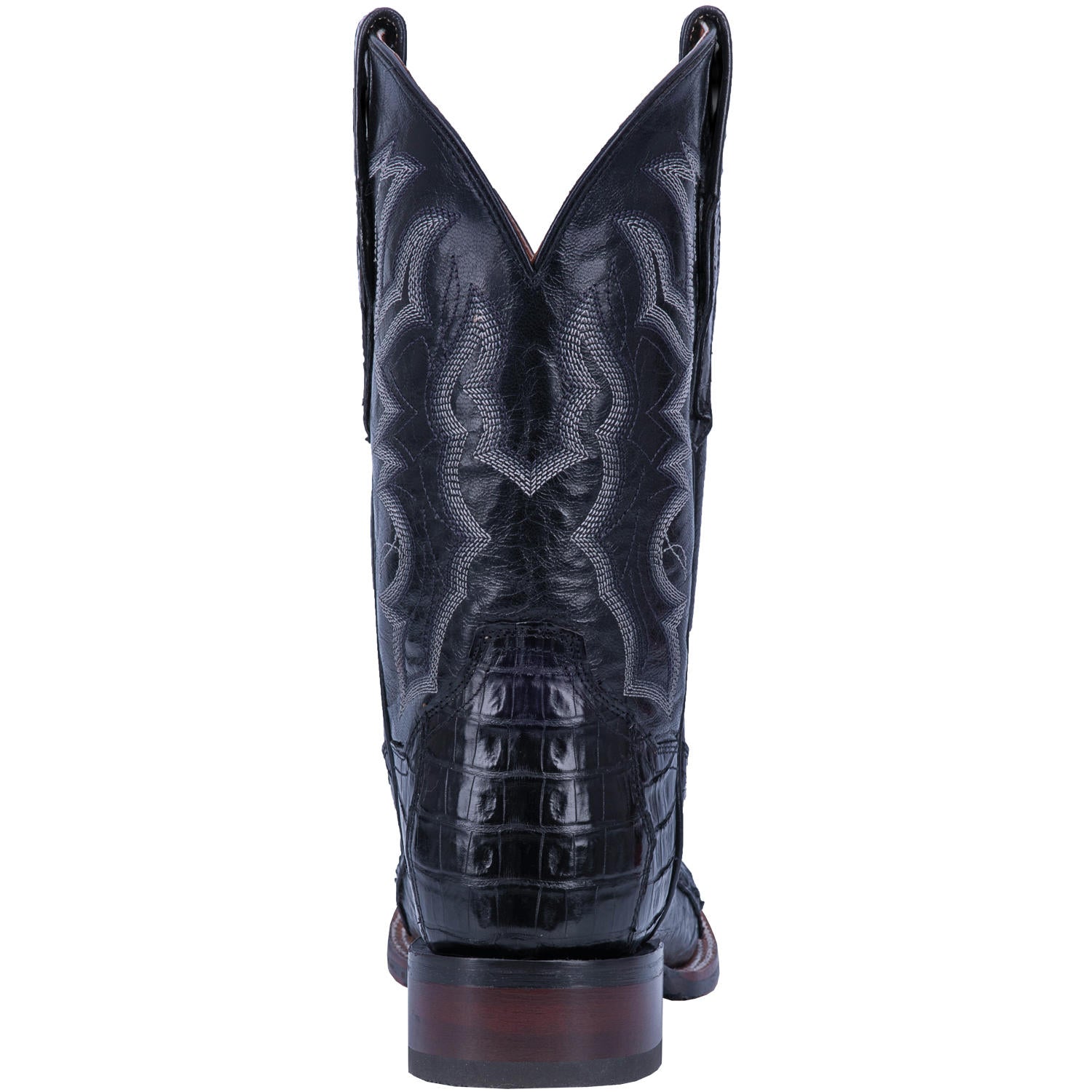 Men's Dan Post 11" Kingsly Black Caiman Wide Square Toe Boots