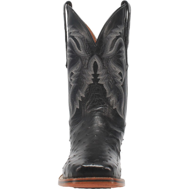 Dan Post DP4873 11" Alamosa Black Full Quill Ostrich Wide Square Toe (SHOP IN-STORES TOO)