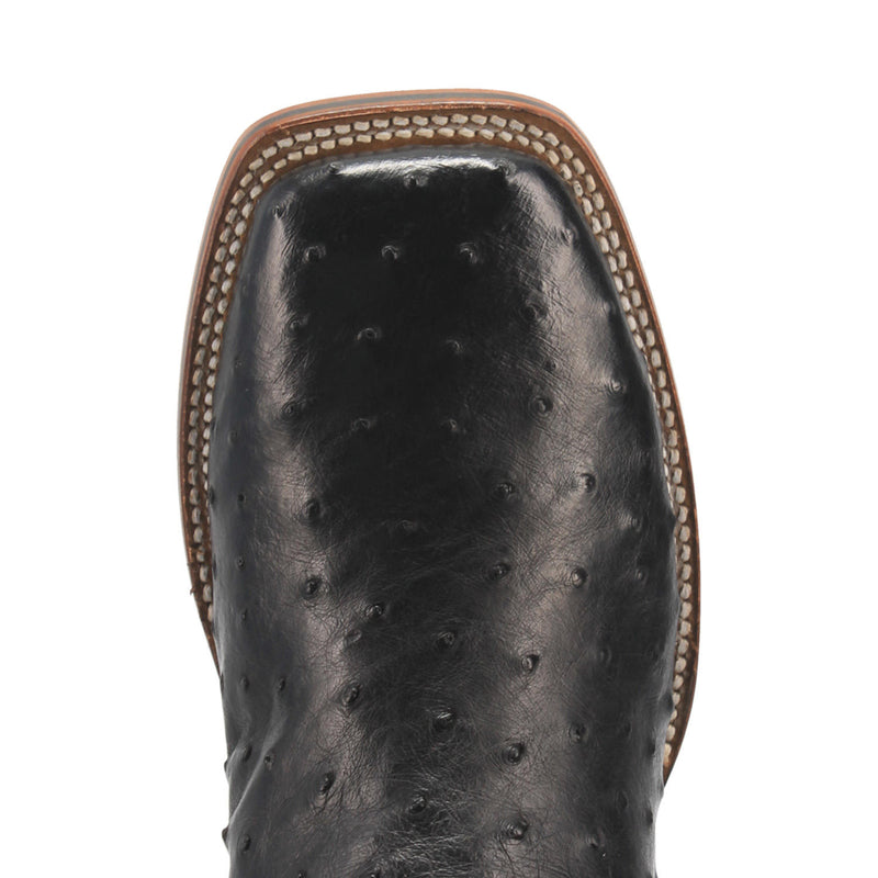 Dan Post DP4873 11" Alamosa Black Full Quill Ostrich Wide Square Toe (SHOP IN-STORES TOO)