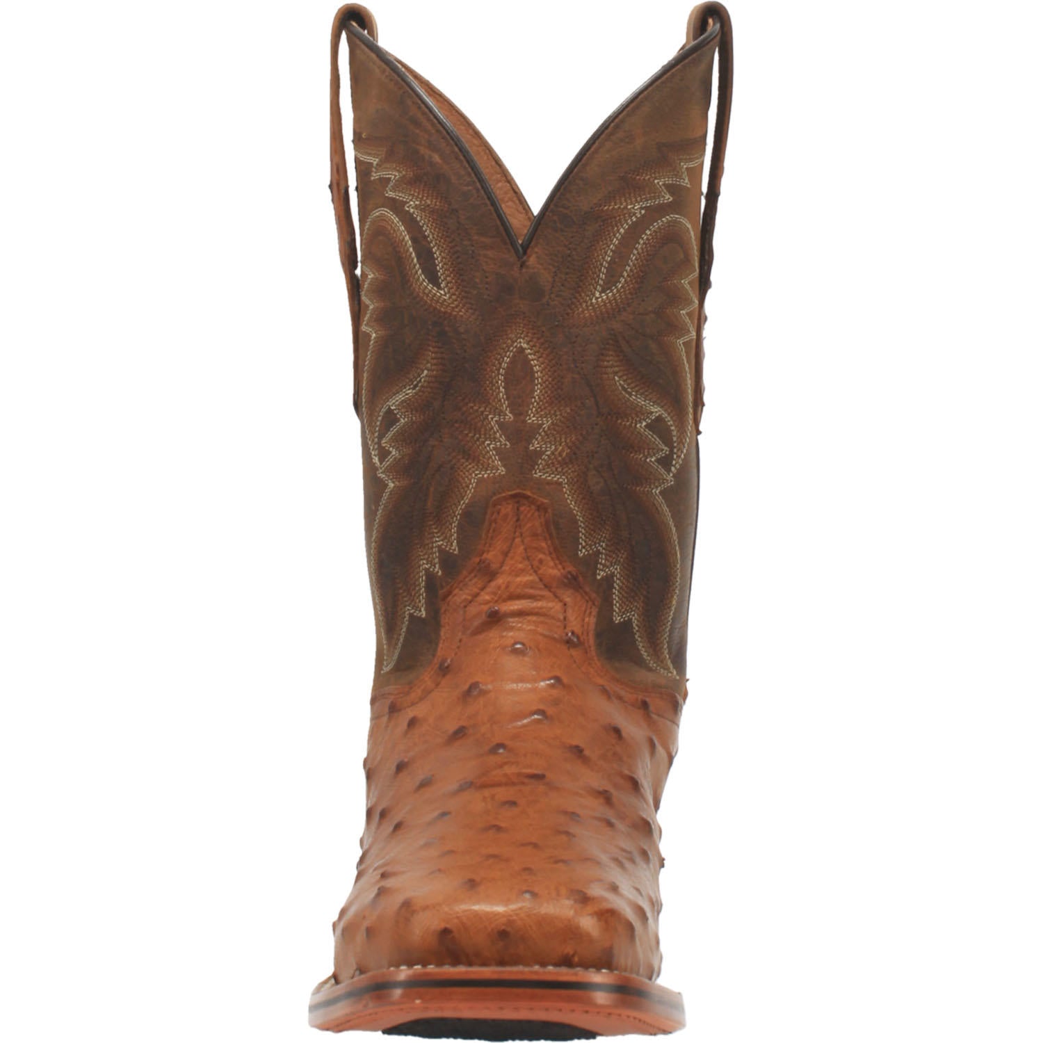 Men's Dan Post DP4874 11" Alamosa Bay Apache Full Quill Ostrich Wide Square Toe Boot